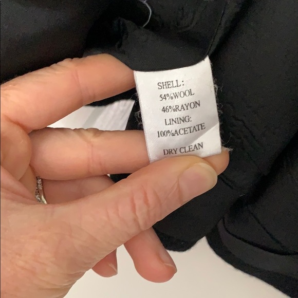 LOFT Black Wool Bell Sleeve Button Coat - Picture 10 of 10